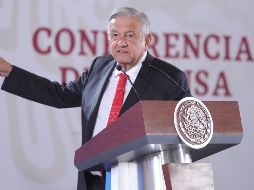 López Obrador habló de la amenaza que significa no bajar el flujo migratorio y que el gobierno de Estados Unidos imponga aranceles a productos mexicanos. EFE/S. Gutiérrez