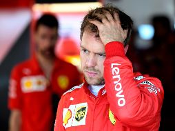 Sebastian Vettel no pudo esquivar el infortunio en la Q1. AP  / J. Meyer
