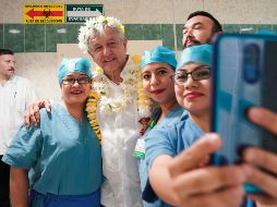 El Mandatario estuvo de visita en el Hospital Rural de Coscomatepec, Veracruz. NTX / Presidencia