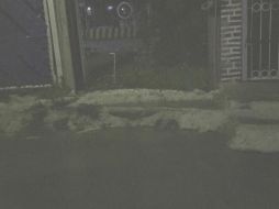La granizada se registró durante las últimas horas de este domingo y no dejó afectaciones en viviendas. ESPECIAL / Protección Civil Jalisco