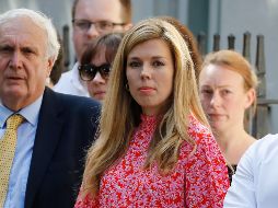Carrie Symonds, de 31 años, asistió al primer discurso de Boris Johnson como primer ministro en el número 10 de Downing Street. AFP/ARCHIVO