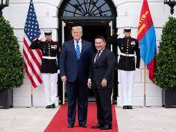 La visita de Battulga se produce luego de un viaje a Mongolia por parte del asesor de seguridad nacional de Trump, John Bolton. AFP/S. Loeb