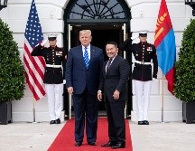 La visita de Battulga se produce luego de un viaje a Mongolia por parte del asesor de seguridad nacional de Trump, John Bolton. AFP/S. Loeb