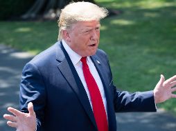 Trump, como ya es usual, se felicitó a sí mismo por la baja inflación en EU. AFP/S. Loeb