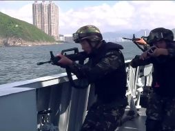 Imagen tomada del video de tres minutos. AFP/Ejército Popular de Liberación