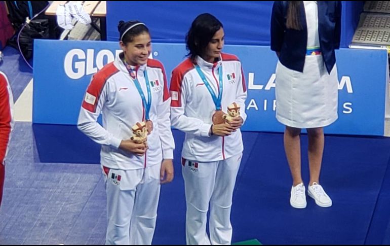 El dueto mexicano se conformó con el bronce en los Juegos Panamericanos de Lima. TWITTER / @CONADE
