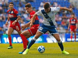 El candiense vio la tarjeta roja en el partido en el que los Camoteros y el Rebaño igualaron a un gol en el inicio de la Jornada 3 del Apertura 2019 en el Estadio Cuauhtémoc. IMAGO7