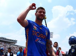 El delantero galo perforó la meta del Club Universidad al minuto 89 y con esto alcanzó su anotación 105 con la playera de Tigres. Imago7 / A. Suárez