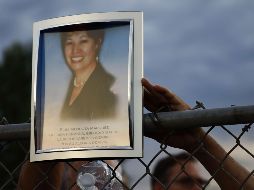 Una imagen de Elsa Mendoza Márquez se ve durante una vigilia en El Paso en recuerdo a las víctimas del ataque. AFP/M. Tama