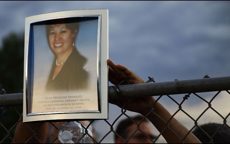 Una imagen de Elsa Mendoza Márquez se ve durante una vigilia en El Paso en recuerdo a las víctimas del ataque. AFP/M. Tama