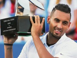 Tras coronarse en el torneo de Washington, Kyrgios subió del sitio 52 al 27 del mundo. EFE / E. Lesser