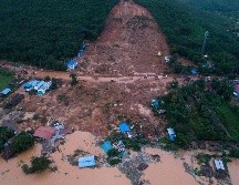 Toma aérea de la zona del alud que ha dejado 13 muertos. AFP/S. Aung Main