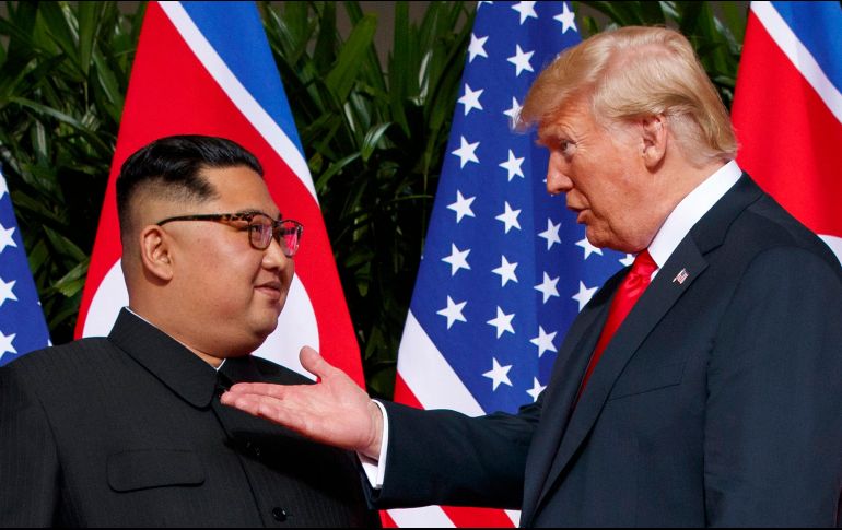 Según el mandatario estadounidense, Kim está abierto a reanudar las negociaciones sobre el tema nuclear cuando terminen los ejercicios militares de EU y Corea del Sur. AP / ARCHIVO