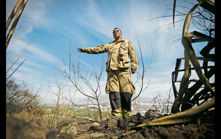 Los bomberos de Protección Civil de Jalisco y de los municipios combatieron el fuego en La Primavera con rapidez y oportunidad. EL INFORMADOR / F. Atilano