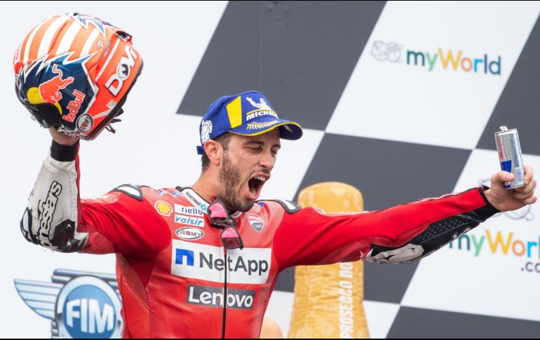 Con el triunfo de Andrea Dovizioso, Ducati se corona por cuarta ocasión consecutiva en GP de Austria. AFP / J. Groder