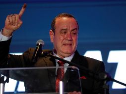 Tras difundirse los primeros resultados, Giammattei dirigió un mensaje público. EFE / E. Biba