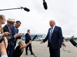 Trump ya había usado su cuenta de Twitter para compartir una teoría conspiratoria sobre el presunto suicidio de Epstein. AP/S. Walsh