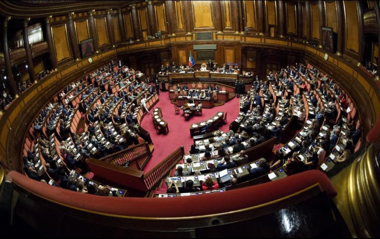 Vista general del Senado italiano durante la sesión de este martes. EFE/G. Lami