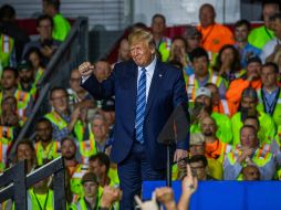Trump realizó las declaraciones frente a un grupo de seguidores en una planta de Shell en Pensilvania. AP/A. Rush