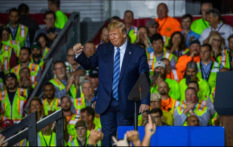 Trump realizó las declaraciones frente a un grupo de seguidores en una planta de Shell en Pensilvania. AP/A. Rush