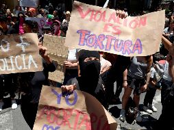 Este lunes un grupo de mujeres se manifestó frente a las oficinas de la SSC AFP / A. Estrella