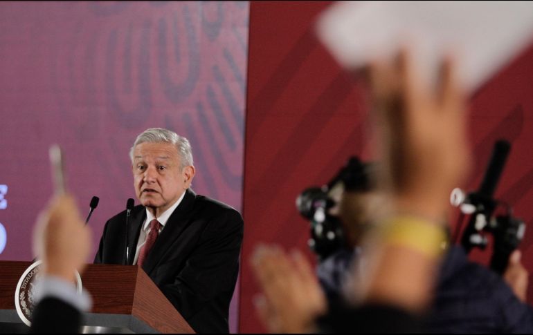 López Obrador menciona que ya se trabaja en el proyecto de Presupuesto para 2020, donde mantendrán el compromiso de no aumentar impuestos ni deuda pública. NTX / A. Guzmán