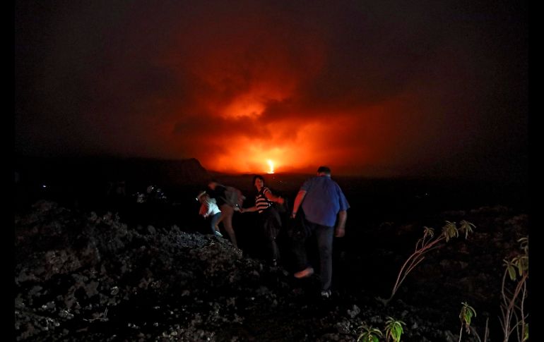 El volcán se ubica en la isla francesa Reunión, en el océano Índico. AFP/R. Bouhet