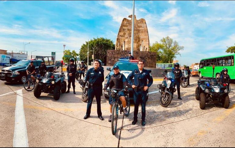 Los elementos patrullarán a bordo de 20 vehículos: ocho  pick up, ocho motocicletas, dos cuatrimotos y dos bicicletas. ESPECIAL / Policía de Guadalajara