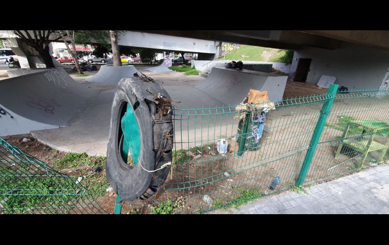 Imagen de la situación deplorable en el parque de bolsillo en el año 2019. EL INFORMADOR / P. López