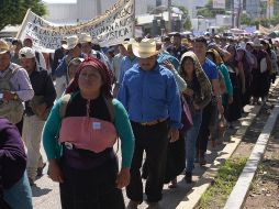 Los peregrinos que llegaron de San Cristóbal de las Casas rechazaron la imposición de la militarización a través de la Guardia Nacional, que es utilizada como 