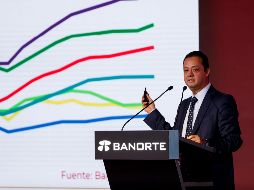 El subsecretario de Hacienda de México, Gabriel Yorio González, interviene este miércoles en el Foro Estrategia Banorte 2019. EFE/J. Méndez