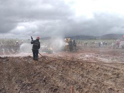 Quedó sofocado el incendio que se inició para poder controlar la fuga de mejor manera. TWITTER@PC_Estatal