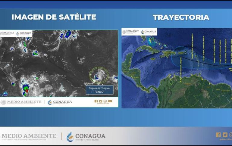 Se mantiene la permanencia de temperaturas calurosas, nubosidad y bajas probabilidades de lluvias en la Península de Yucatán. TWITTER/@conagua_clima