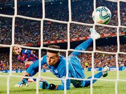 El “Principito” francés muestra su sello goleador en el Barcelona con el tanto que le dio el empate momentáneo contra el Betis. AFP