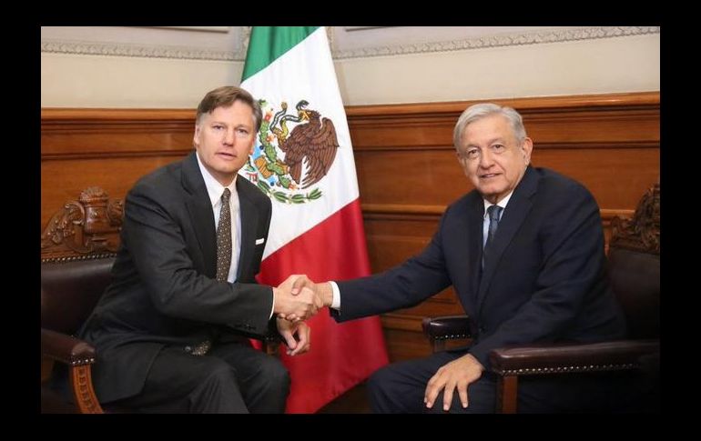 El encuentro entre López Obrador y Landau ocurrió este lunes en el Palacio Nacional. TWITTER / @lopezobrador_