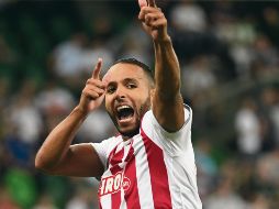 Youssef El-Arabi fue la figura del Olympiakos de Grecia. AP