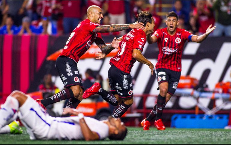 Erick Torres festeja el gol de la victoria. Con la victoria los Xolos llegaron a 10 puntos. IMAGO7/X. Hernández