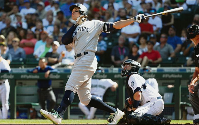 Aaron Judge conectó un cuadrangular de dos carreras en el quinto episodio. AFP / A. Parr