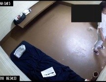 La cámara de seguridad de la celda de Sánchez grabó todo el de parto de la ya exreclusa. (Imagen de un video provisto por el estudio de abogados Killmer, Lane & Newman).