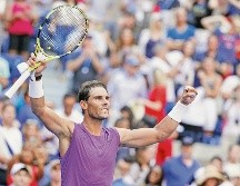 Rafael Nadal celebra tras vencer en sets corridos al surcoreano Hyeon Chung. EFE