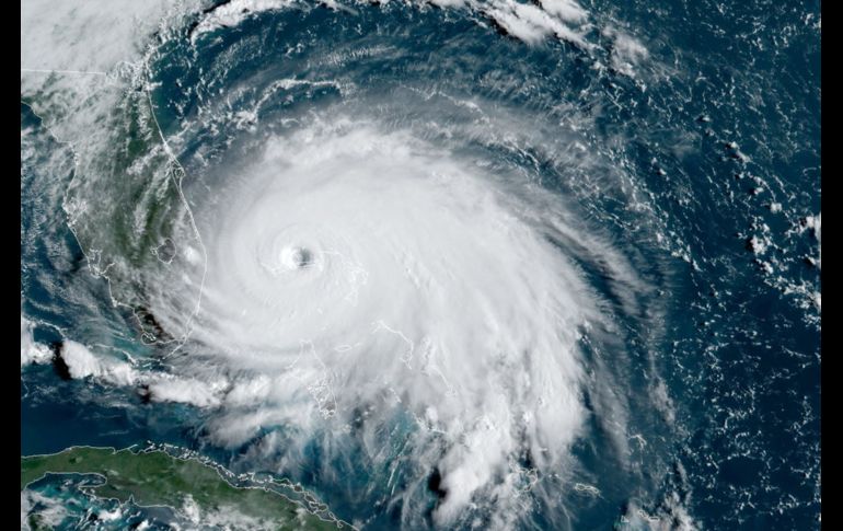 Vista satelital de este lunes del huracán 
