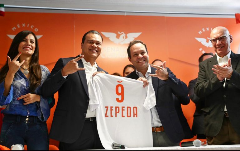 Juan Zepeda es presentado en conferencia de prensa como nuevo integrante del partido Movimiento Ciudadano. SUN/D. Simón