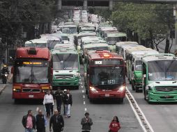 El contingente sobre Insurgentes, en Ciudad de México. NTX/R. Solís
