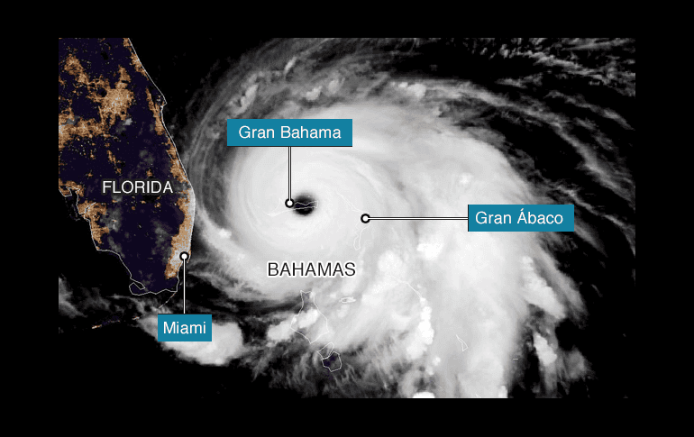 El ojo del huracán Dorian afectó de lleno a la isla de Gran Bahama. ESPECIAL