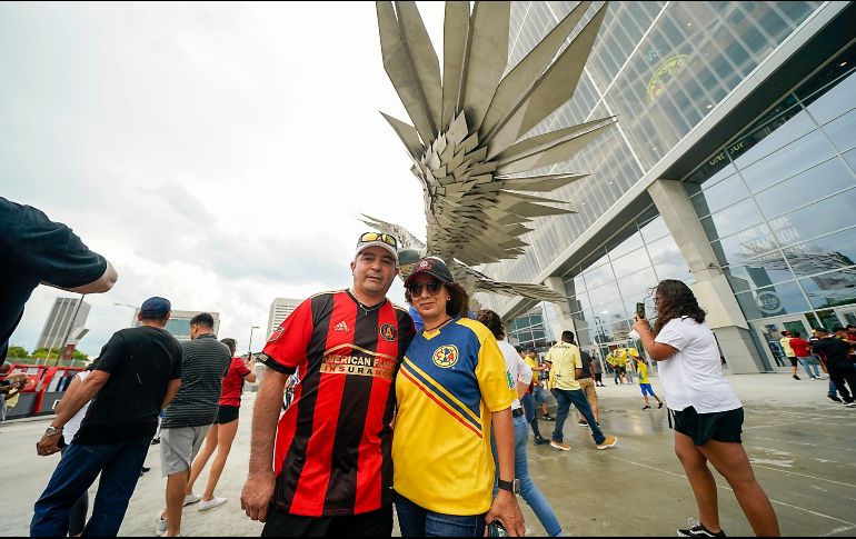 Aficionados del Atlanta United y de las Águilas del América en la reciente final de la Campeones Cup. IMAGO7/E. Espinosa