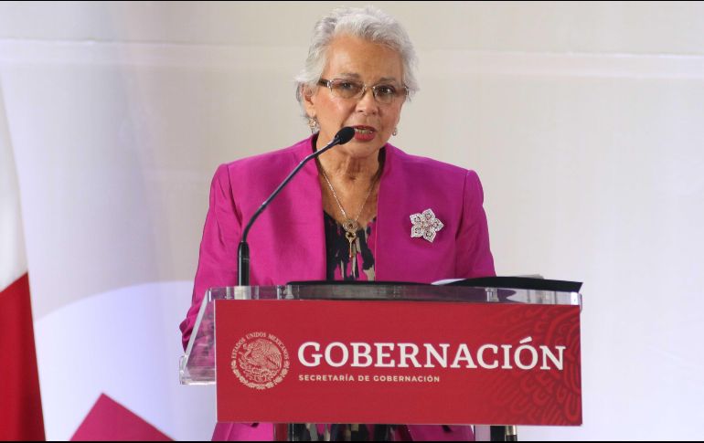 Olga Sánchez Cordero, secretaria de Gobernación, participa en el foro 