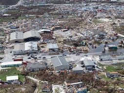 Imagen aérea que muestra la destrucción provocada por 