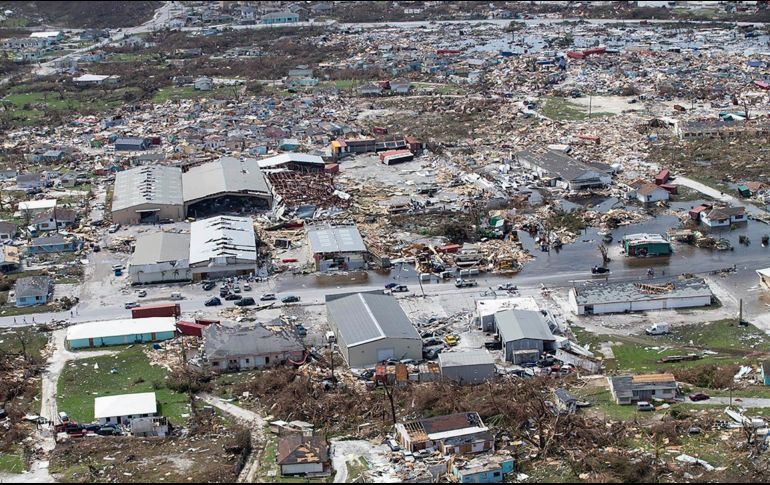 Imagen aérea que muestra la destrucción provocada por 