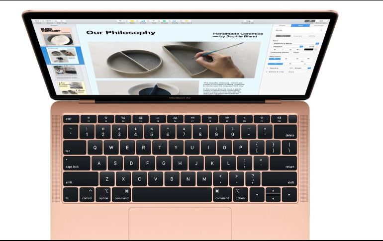 El MacBook Air cuenta con un procesador Intel con doble núcleo de octava generación. ESPECIAL / apple.com