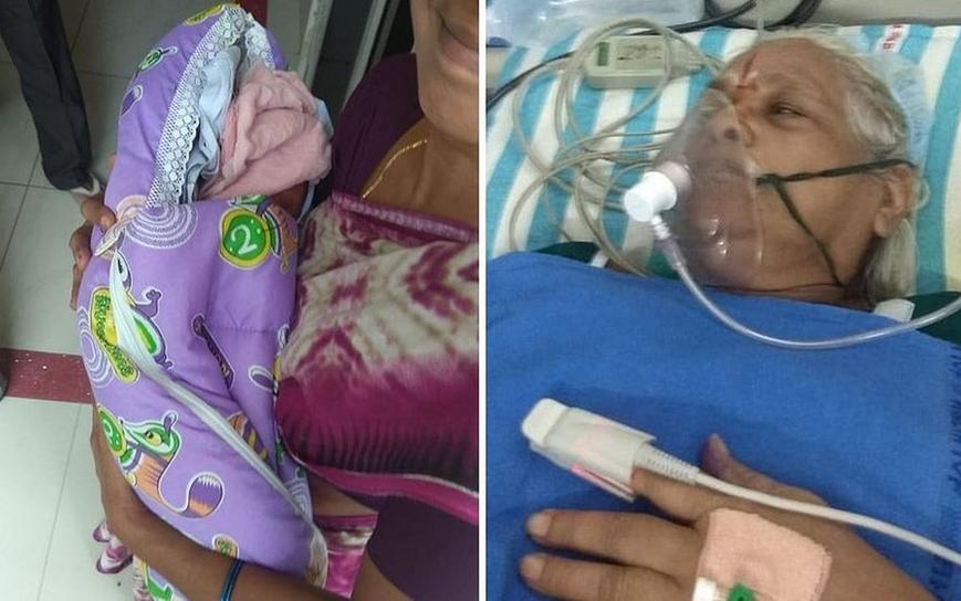 Mangayamma Yaramati tuvo unas gemelas a los 73 años.